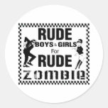 Rude boys and girls for rude zombie sticker