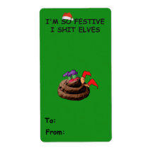 Rude Christmas Custom Shipping Label