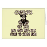 Rude cock Confucius cards