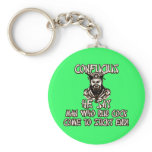 Rude cock Confucius Keychain