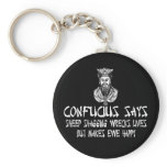 Rude Confucius saying keychains