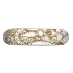 Rude Dog design on wood Custom Skateboard