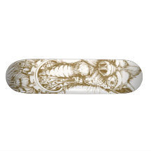 Rude Dog design on wood Custom Skateboard
