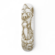Rude Dog design on wood Custom Skateboard