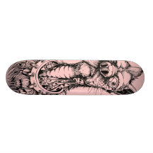Rude Dog in pink Skate Board Deck