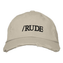 /RUDE embroidered hats by mieiikki /RUDE embroidered hats