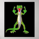 Rude Gecko Lizard posters