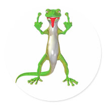 Rude Gecko Lizard Sticker