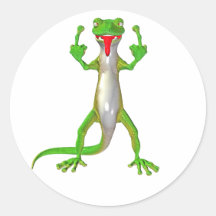 Rude Gecko Lizard Sticker