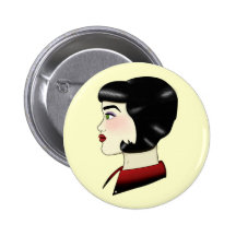 Rude Girl Gypsy Traditional Tattoo Pin