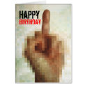 Rude Happy Birthday Greeting Card by Surrealism Rude Happy Birthday Greeting Card