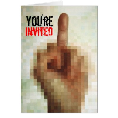 Rude invitation card by Surrealism