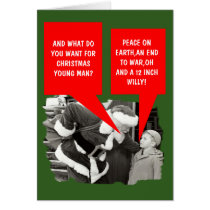 Rude willy greeting card