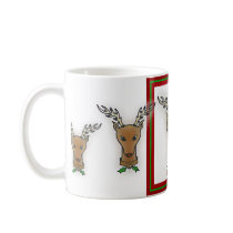 Rudolf and Santa's Reindeer mugs