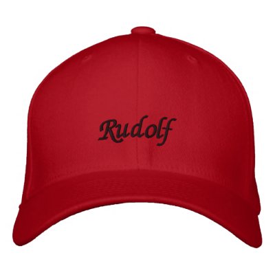 Rudolf Reindeer Cap / Hat Embroidered Hat Rudolf Reindeer Cap / Hat Embroidered Hat