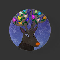Rudolf with Lights Button