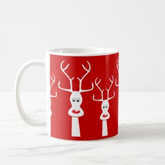 RUDOLF'S FAMILY - MUG WHITE + RED mug