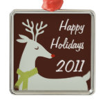 Rudolph 2011 Personalized Holiday Metal Ornament