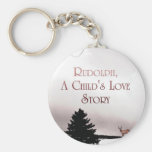 rudolph book cover key chain