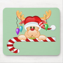Rudolph Candy Cane mousepads by Kadoodles Rudolph Candy Cane mousepads