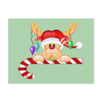 Rudolph Candy Cane postcards