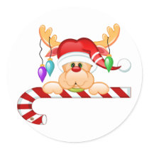 Rudolph Candy Cane stickers
