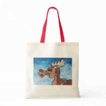 Rudolph christmas grocery tote bags