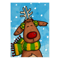 rudolph gift tag business cards