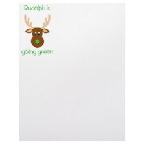 Rudolph is going green Christmas gifts and tees. Customized Letterhead
