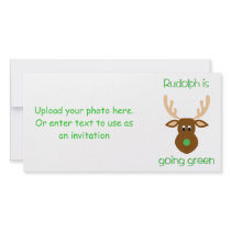 Rudolph is going green Christmas gifts and tees. photo cards by holidaywhimsy Rudolph is going green Christmas gifts and tees. photo cards