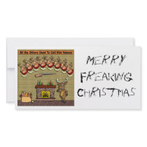 Rudolph, MerryFreakingChristmas photo cards by HumorMill Rudolph, MerryFreakingChristmas photo cards