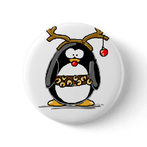 Rudolph penguin buttons
