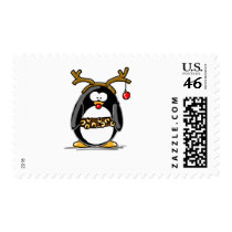 Rudolph penguin postage by penguinality Rudolph penguin postage