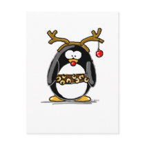 Rudolph penguin postcards by penguinality Rudolph penguin postcards