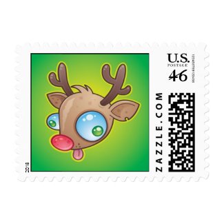 Rudolph Reindeer Stamp stamp