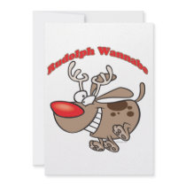rudolph reindeer wannabe puppy dog custom announcement