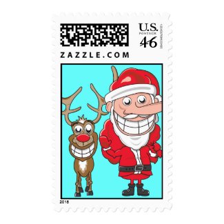 Rudolph Santa Stamps