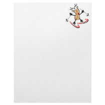rudolph skiing on camdy canes letterhead design