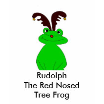 Rudolph The Red Nosed Tree Frog t-shirts