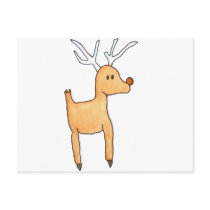 Rudolph the Reindeer blank card postcards by sarahwolf2 Rudolph the Reindeer blank card postcards