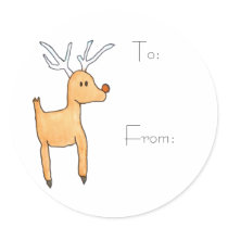 Rudolph the Reindeer Gift Tags stickers by sarahwolf2 Rudolph the Reindeer Gift Tags stickers