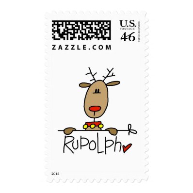 Rudolph the Reindeer T-shirts and Gifts Postage Stamp