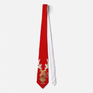Rudolph with candy cane Tie