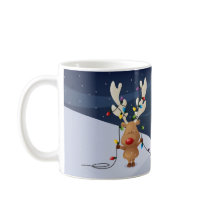 Rudolph with Christmas lights Mug