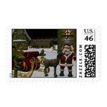 "Rudolph with your nose so bright..." postage