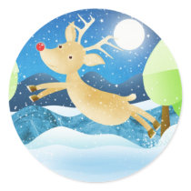 Rudolph's christmas stocking stickers