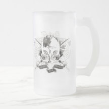 RUDOS Frosted Beer Mug B/W