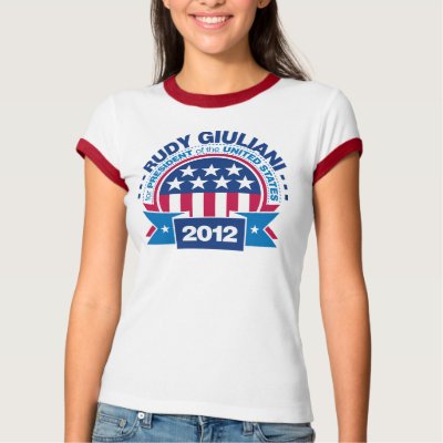 Rudy Giuliani for President 2012 T shirt by visualnewbie