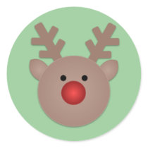 Rudy The Reindeer Holiday Stickers