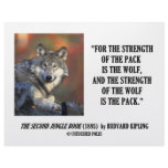 Rudyard Kipling Strength Of the Pack Wolf Quote Letterhead Design